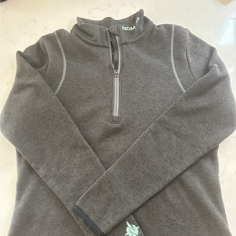 Nomad Slaysman Quarter Zip Pullover Sweater Outdoor Gorpcore Gray Sweatshirt